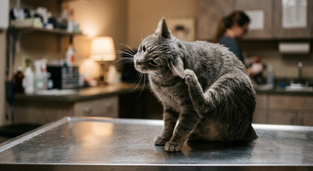 猫の耳ポリープ、2〜7歳の成猫に多発
