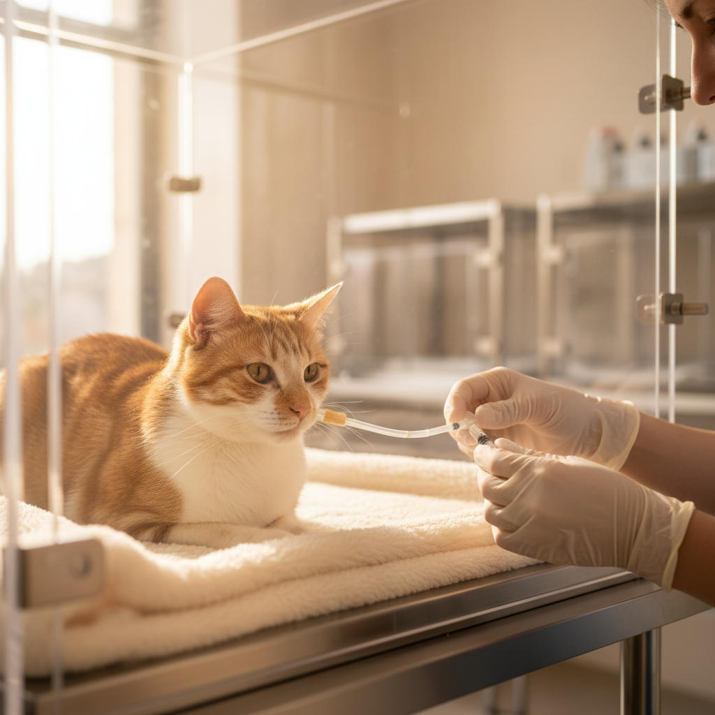 猫の術後嘔吐、鼻胃管吸引で6割減